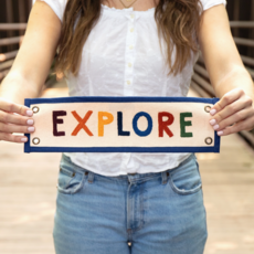 1canoe2 Explore Embroidered Canvas Banner