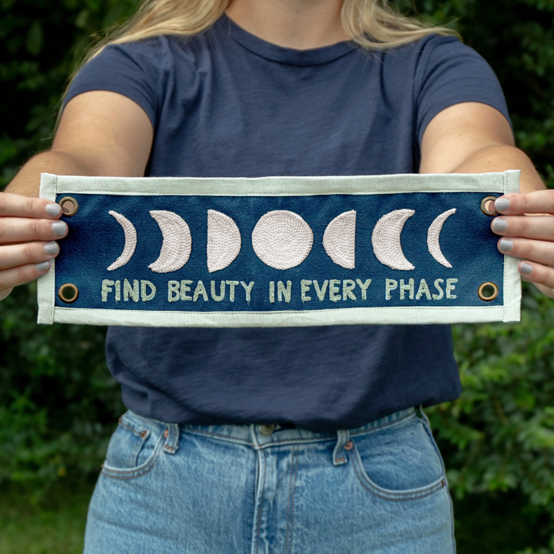 1canoe2 Find Beauty Embroidered Canvas Banner