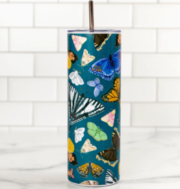 1canoe2 Flutter Friend Butterfly 20oz Stainless Steel Skinny Tumbler