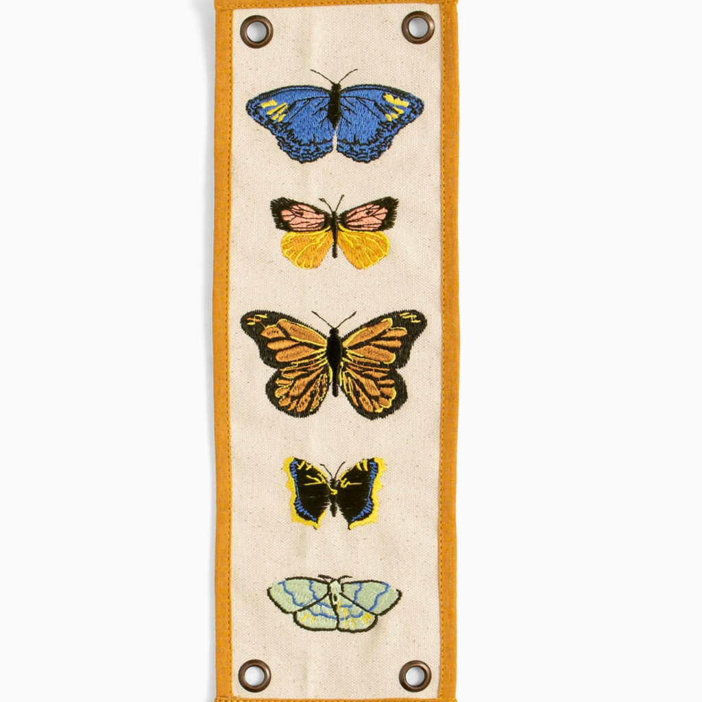 1canoe2 Flutter Friends Butterfly Embroidered Canvas Banner