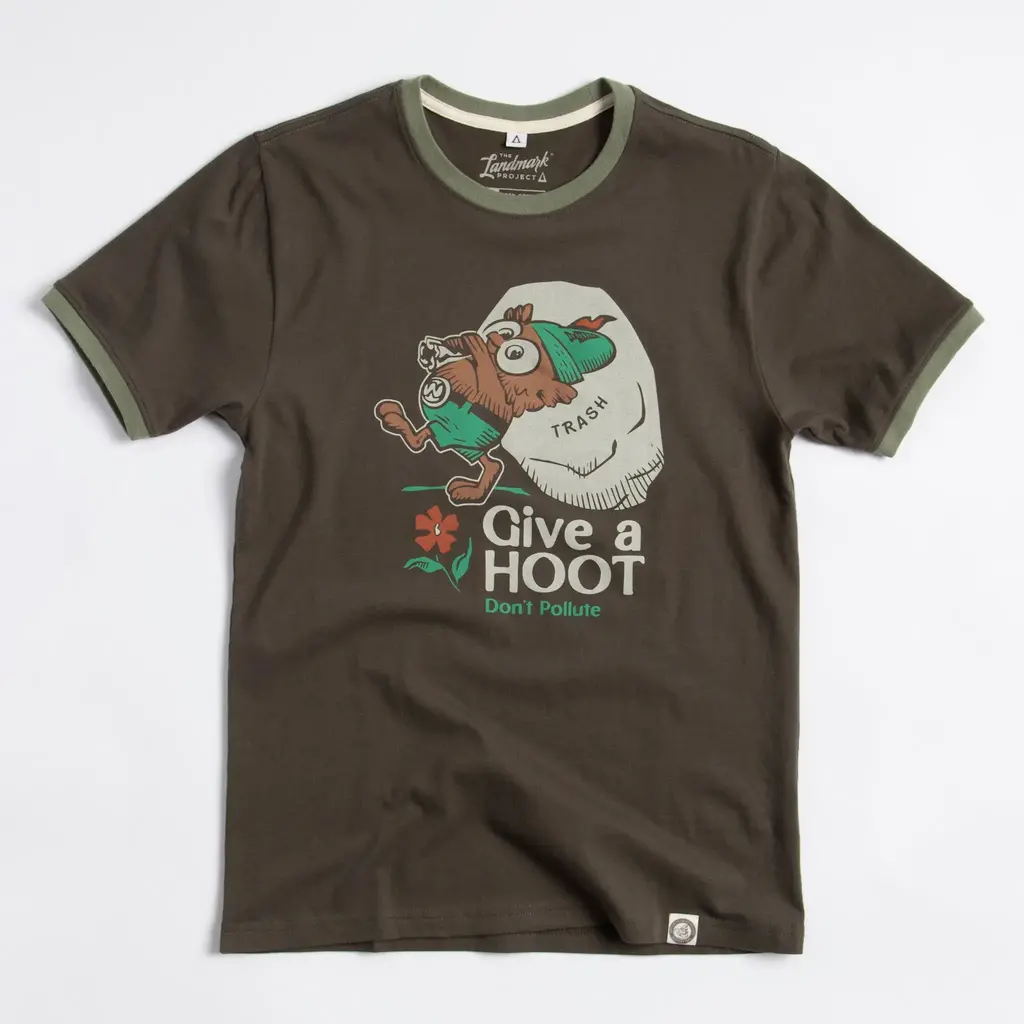 The Landmark Project Give a Hoot, Don't Pollute Ringer Tee