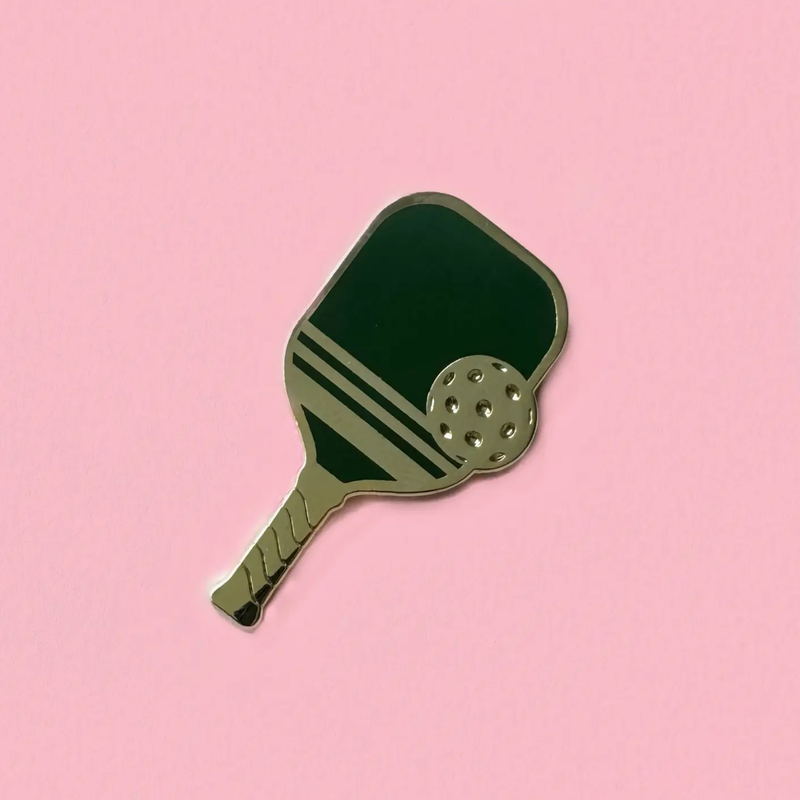 Unexpected Flair Pickleball Racket Enamel Pin