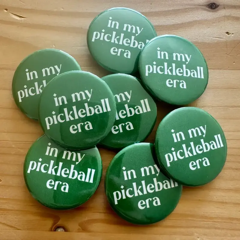 Craftinista Girl Pickleball Era Button