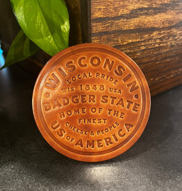 Sugarhouse Leather Wisconsin Leather Coaster