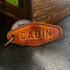 Sugarhouse Leather Cabin Leather Keychain