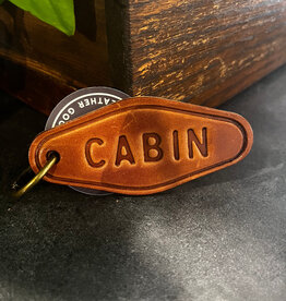 Sugarhouse Leather Cabin Leather Keychain