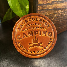 Sugarhouse Leather Camping Leather Coaster