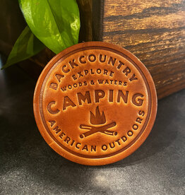 Sugarhouse Leather Camping Leather Coaster