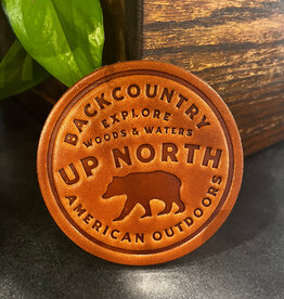 Sugarhouse Leather Up North Leather Coaster