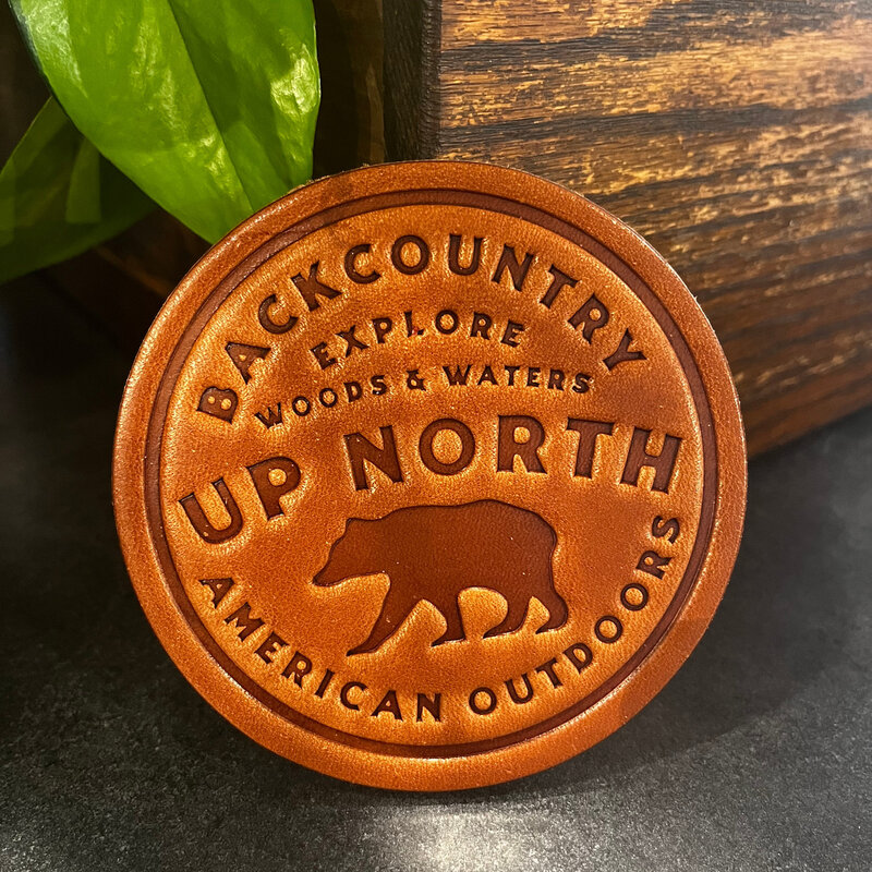 Sugarhouse Leather Up North Leather Coaster