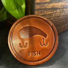 Sugarhouse Leather Fish Leather Coaster