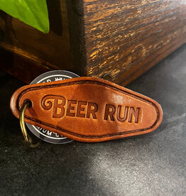 Sugarhouse Leather Beer Run Leather Keychain