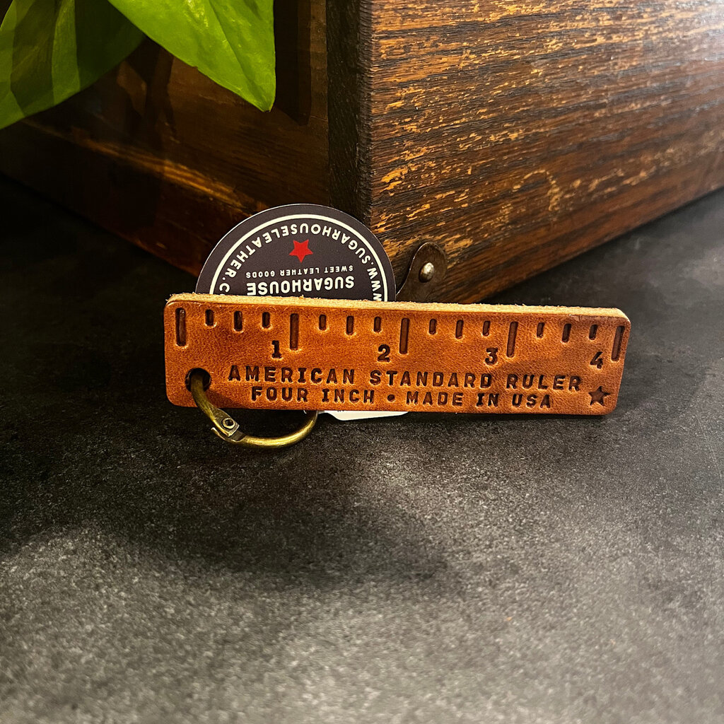 Sugarhouse Leather Pocket Ruler Leather Keychain