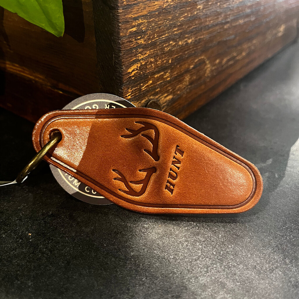 Sugarhouse Leather Hunt Antlers Leather Keychain