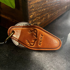 Sugarhouse Leather Hunt Antlers Leather Keychain