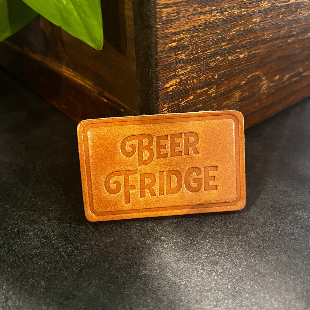 Sugarhouse Leather Beer Fridge Leather Magnet - Block Style