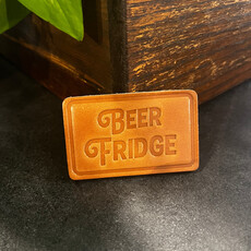 Sugarhouse Leather Beer Fridge Leather Magnet - Block Style
