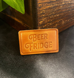 Sugarhouse Leather Beer Fridge Leather Magnet - Block Style