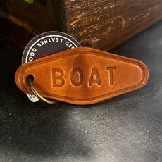 Sugarhouse Leather Boat Leather Keychain