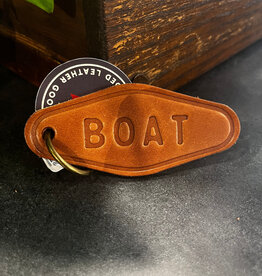 Sugarhouse Leather Boat Leather Keychain