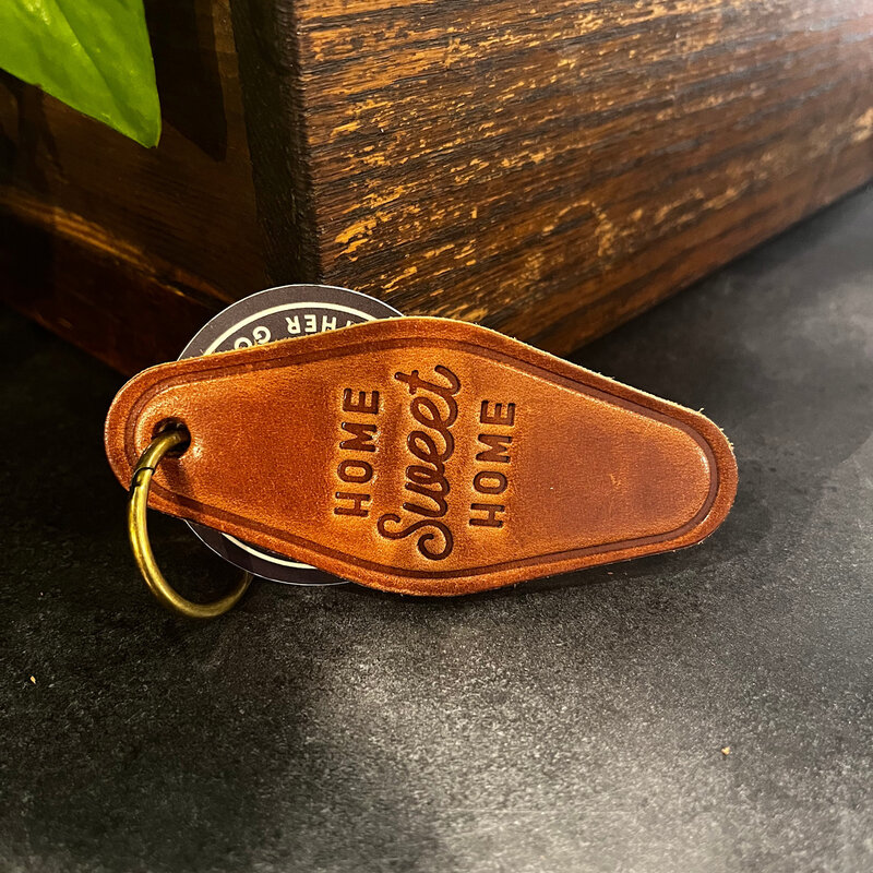 Sugarhouse Leather Home Sweet Home Leather Keychain