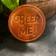 Sugarhouse Leather Beer Me! Leather Coaster