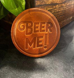 Sugarhouse Leather Beer Me! Leather Coaster