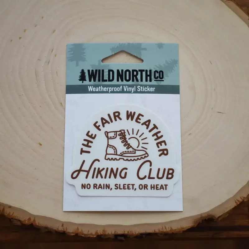 Wild North Co Hiking Club Sticker