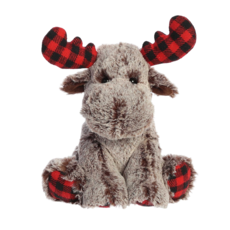Aurora Buffalo Plaid Moose 9" Plush
