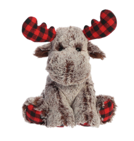 Aurora Buffalo Plaid Moose 9" Plush