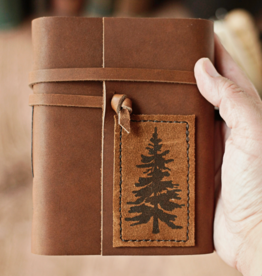 Wayfaring Goods Leather Journal with Pine Tree (Cream)