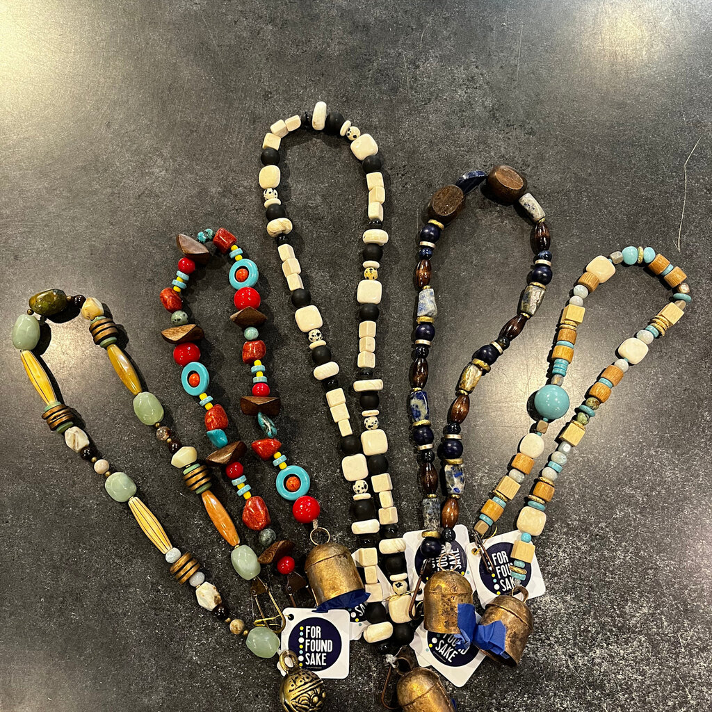 For Found Sake Gemstone & Wood Beaded Hanging Door Chime