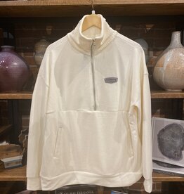 White Corded 1/2 Zip