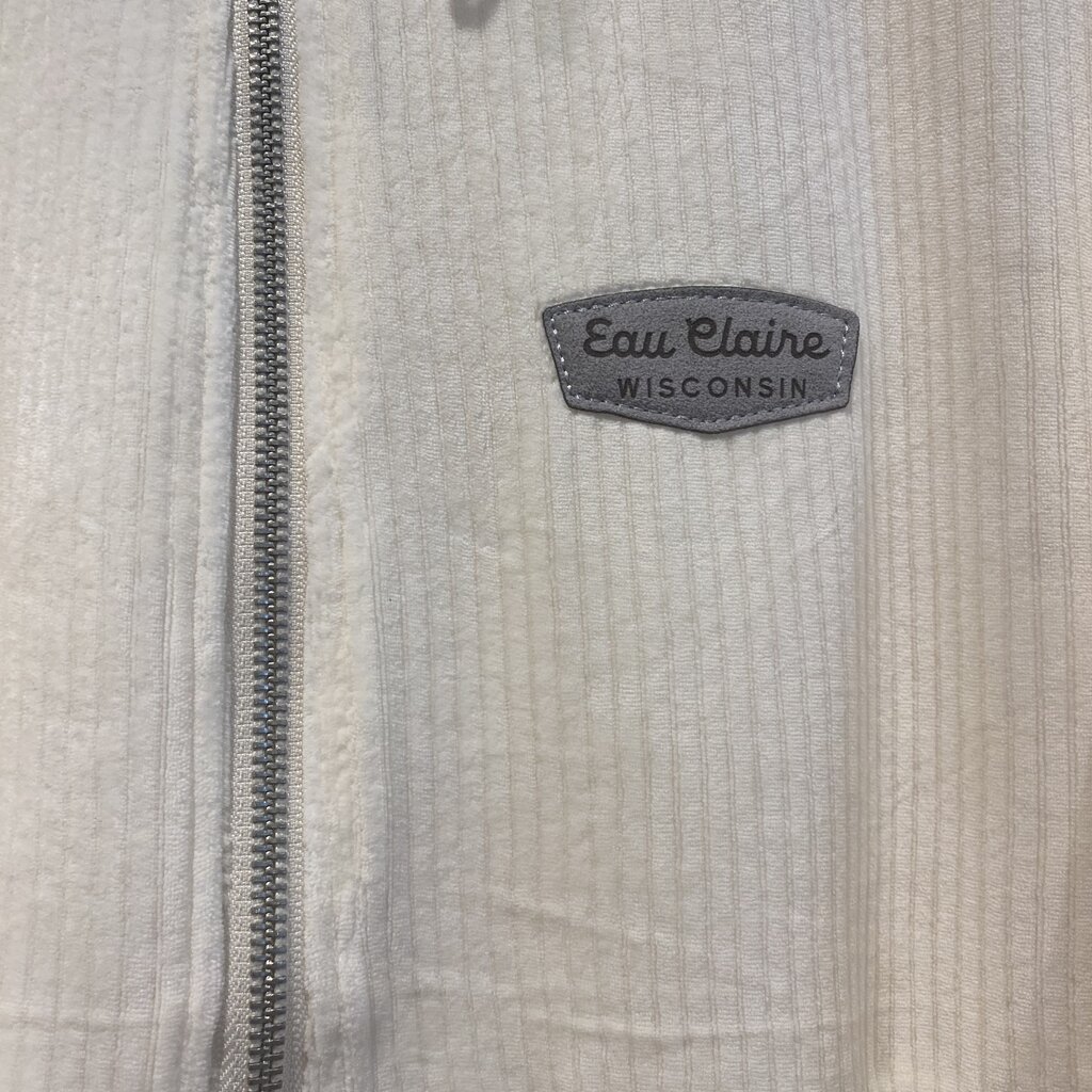 White Corded 1/2 Zip