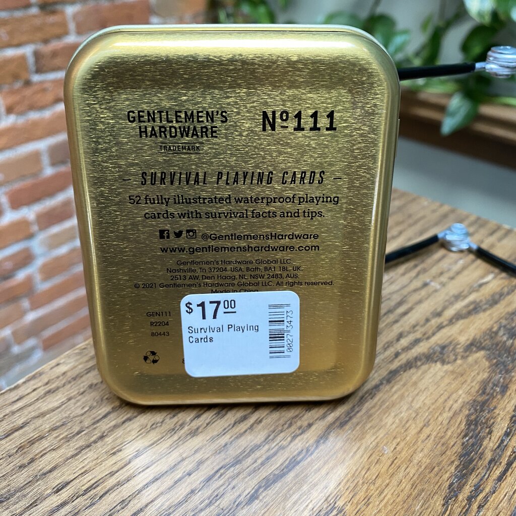 Gentlemen's Hardware Survival Playing Cards