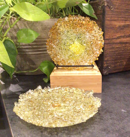 Karen Clark Fused Tempered Glass Round Dish -  (6")