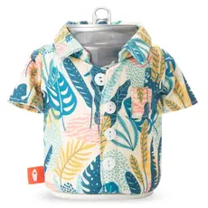 Puffin Drinkware Beverage Koozie The Aloha - Beige Palm