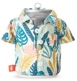 Puffin Drinkware Beverage Koozie The Aloha - Beige Palm