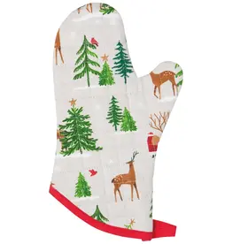 Now Designs by Danica Oven Mitt - Santa's Reindeer Christmas