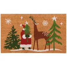 Now Designs by Danica Door Mat - Santa's Reindeer Christmas