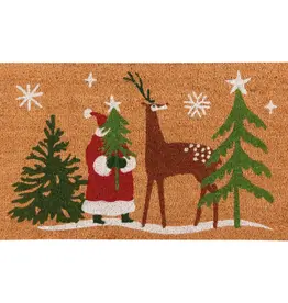 Now Designs by Danica Door Mat - Santa's Reindeer Christmas