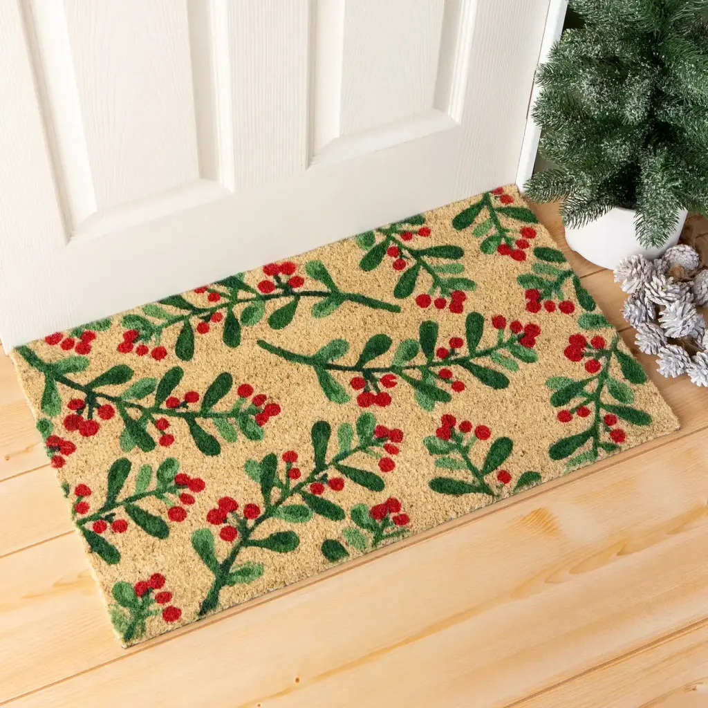 Now Designs by Danica Door Mat - Winterberry Christmas