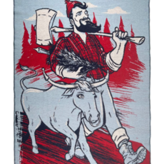 Faribault Mills Wool Throw - Adam Turman Paul Bunyan & Babe the Blue Ox