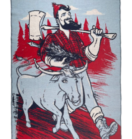 Faribault Mills Wool Throw - Adam Turman Paul Bunyan & Babe the Blue Ox