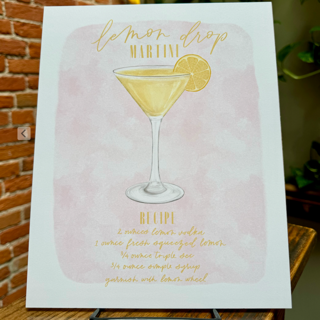 Kjirsten Beltz Lemon Drop Martini Print (8 x 10)