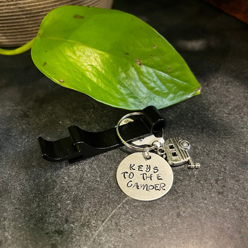 Calm Clam Creations Metal Stamped Keychain With Bottle Opener (Assorted) - Ashley Walton-Beal