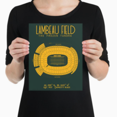 Stadium Prints by BTB Lambeau Field Stadium Poster-Team Colors