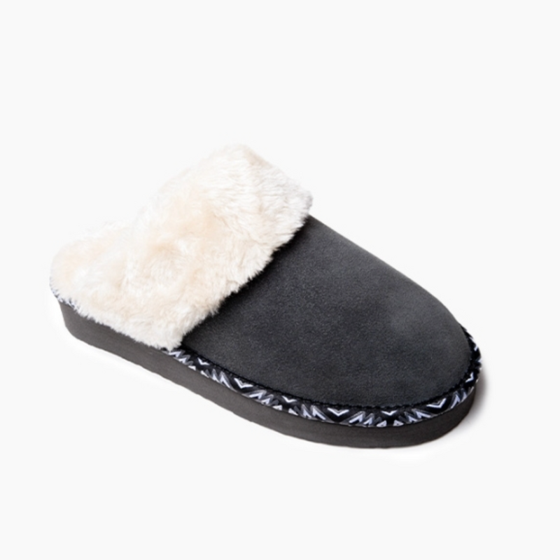 Minnetonka Minnetonka "Cerise" Charcoal Slipper