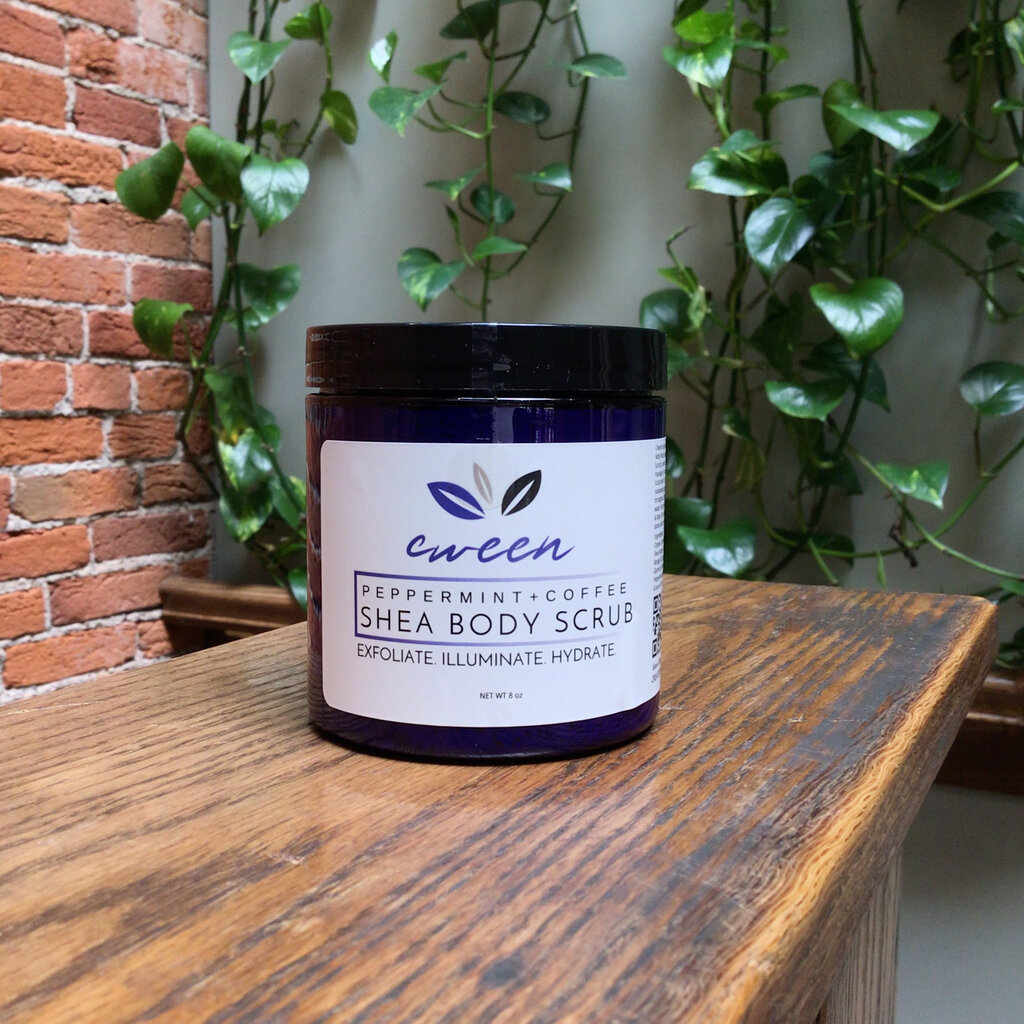 Cween LLC Peppermint & Coffee Shea Body Scrub (8 oz)