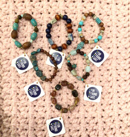 For Found Sake Gemstone Stretch Bracelet